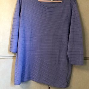 Dana Buchman Long sleeve tunic top - size XL Lavender